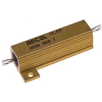 Arcol シャーシ取り付け抵抗器，50W，680mΩ，±5% Arcol