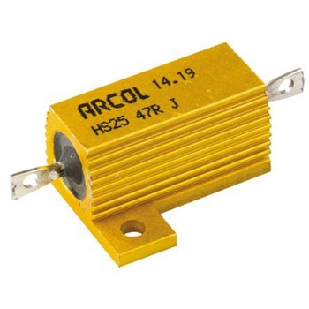 Arcol シャーシ取り付け抵抗器，25W，47Ω，±5% Arcol