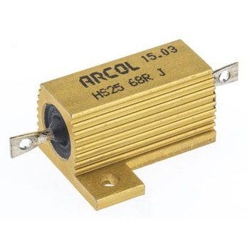 Arcol シャーシ取り付け抵抗器，25W，68Ω，±5% Arcol