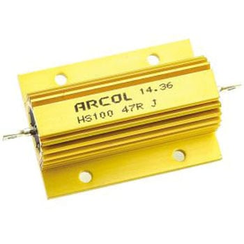 Arcol シャーシ取り付け抵抗器，100W，47Ω，±5% Arcol