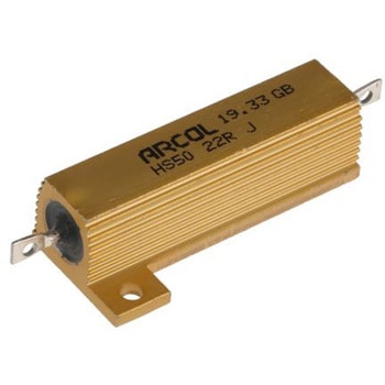 Arcol シャーシ取り付け抵抗器，50W，22Ω，±5% ARCOL(OHMITE)