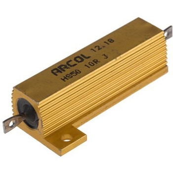 Arcol シャーシ取り付け抵抗器，50W，10Ω，±5% ARCOL(OHMITE)