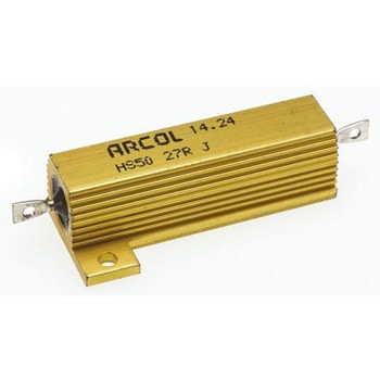 Arcol シャーシ取り付け抵抗器，50W，27Ω，±5% Arcol