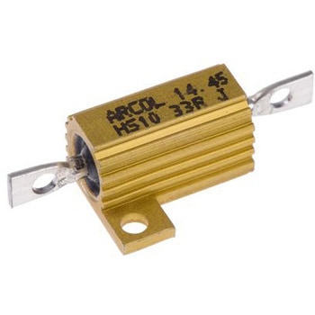 Arcol シャーシ取り付け抵抗器，10W，33Ω，±5% Arcol