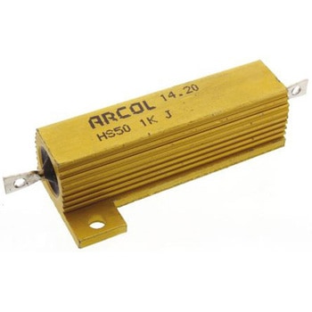 Arcol シャーシ取り付け抵抗器，50W，1kΩ，±5% Arcol