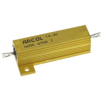 Arcol シャーシ取り付け抵抗器，50W，470Ω，±5% Arcol