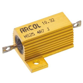 Arcol シャーシ取り付け抵抗器，25W，4.7Ω，±5% Arcol