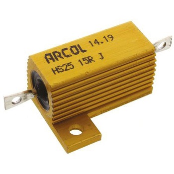 Arcol シャーシ取り付け抵抗器，25W，15Ω，±5% Arcol