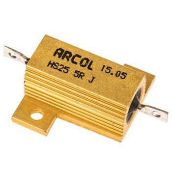 Arcol シャーシ取り付け抵抗器，25W，5Ω，±5% Arcol
