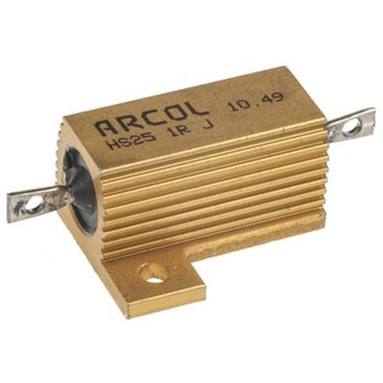 Arcol シャーシ取り付け抵抗器，25W，1Ω，±5% Arcol