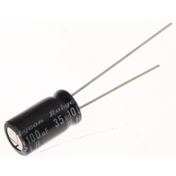 ルビコン コンデンサ 100μF， ，35V dc， 35ZLH100MEFC6.3X11 ルビコン