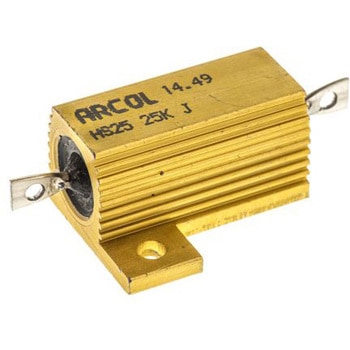 Arcol シャーシ取り付け抵抗器，25W，25kΩ，±5% Arcol