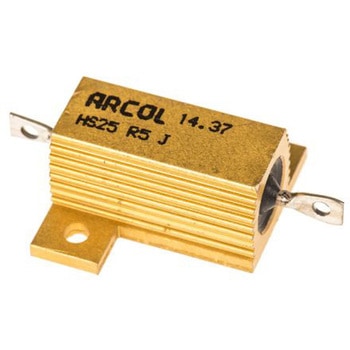 Arcol シャーシ取り付け抵抗器，25W，500mΩ，±5% Arcol