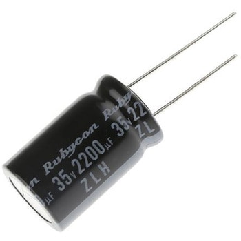 ルビコン コンデンサ 2200μF， ，35V dc， 35ZLH2200MEFC16X25 ルビコン