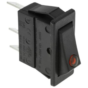 Arcolectric (Bulgin) Ltd ロッカースイッチ SPST イルミネーション：あり カットアウト幅：11mm C5503PLLAA ARCOLECTRIC