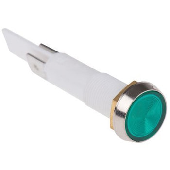 Arcolectric (Bulgin) Ltd パイロットランプ， 110V ac， 緑， 実装ホールサイズ:10mm， C027500NAM ARCOLECTRIC