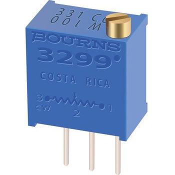 Bourns 半固定抵抗器(トリマポテンショメータ) 10kΩ スルーホール 25回転型 3299Y-1-103LF - BOURNS