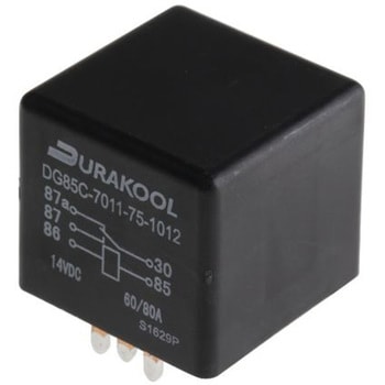 Durakool パワーリレー 12V dc， 1c接点 基板実装タイプ DURAKOOL