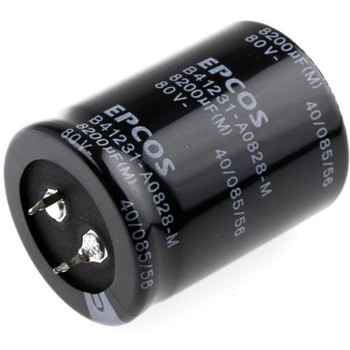 EPCOS コンデンサ 8200μF， ，80V dc， B41231A0828M000 EPCOS