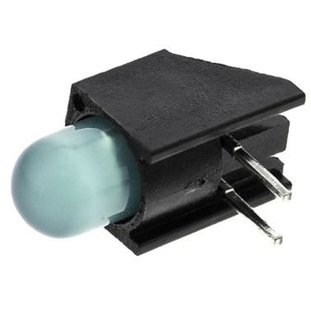 ダイアライト 基板用LED表示灯 緑 直角 50 ° スルーホール実装 DIALIGHT
