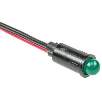 Dialight パイロットランプ， 5V dc， 緑， 実装ホールサイズ:6.4mm， 559-0202-007F DIALIGHT