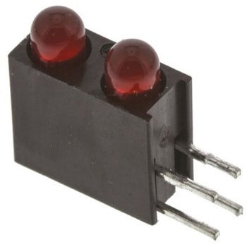 ダイアライト 基板用LED表示灯 赤 直角 45 ° 2色 スルーホール実装 DIALIGHT