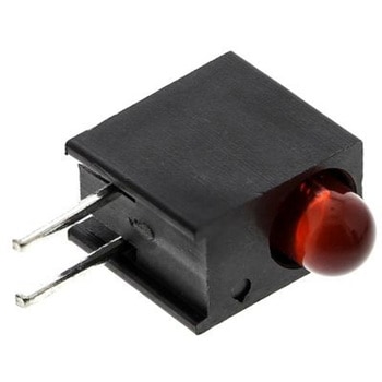 ダイアライト 基板用LED表示灯 赤 直角 60 ° スルーホール実装 DIALIGHT