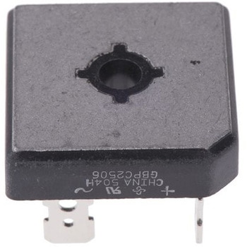 Vishay 整流用 ブリッジダイオード 単相 25A， 600V， 28.8 x 28.8 x 7.62mm， GBPC2506-E4/51 VISHAY