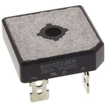 Vishay 整流用 ブリッジダイオード 単相 25A， 50V， 28.8 x 28.8 x 7.62mm， GBPC25005-E4/51 VISHAY