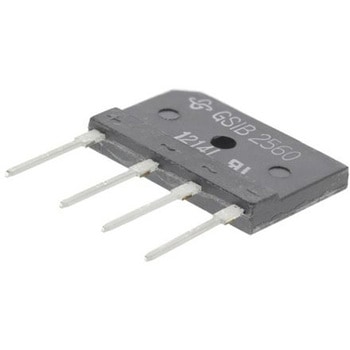 Vishay 整流用 ブリッジダイオード 単相 3.5A， 600V， 30 x 4.6 x 20mm， GSIB2560-E3/45 VISHAY