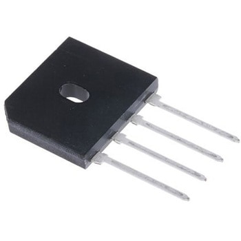 Vishay 整流用 ブリッジダイオード 単相 8A， 200V， 22.3 x 3.56 x 18.8mm， GBU8D-E3/45 - VISHAY
