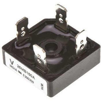 Vishay 整流用 ブリッジダイオード 単相 25A， 1600V， 28.5 x 28.5 x 9.8mm， VS-26MB160A VISHAY
