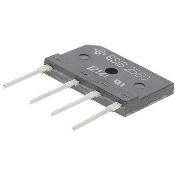 Vishay 整流用 ブリッジダイオード 単相 6A， 800V， 30 x 4.6 x 20mm， GSIB680-E3/45 VISHAY
