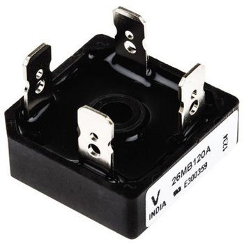 Vishay 整流用 ブリッジダイオード 単相 25A， 1200V， 28.5 x 28.5 x 9.8mm， VS-26MB120A VISHAY