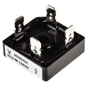 Vishay 整流用 ブリッジダイオード 単相 35A， 400V， 28.5 x 28.5 x 9.8mm， VS-36MB40A VISHAY
