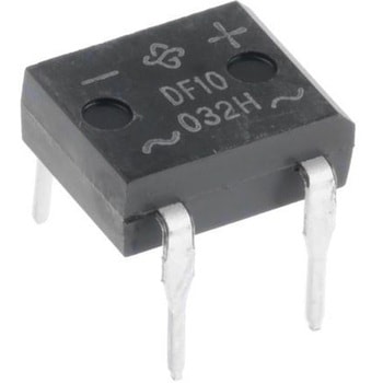 Vishay 整流用 ブリッジダイオード 単相 1A， 1000V， 8.51 x 6.5 x 3.3mm， DF10M-E3/45 VISHAY