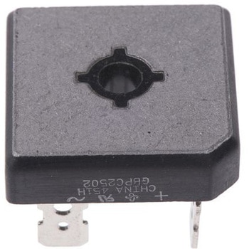 Vishay 整流用 ブリッジダイオード 単相 25A， 200V， 28.8 x 28.8 x 7.62mm， GBPC2502-E4/51 VISHAY