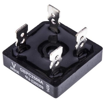 Vishay 整流用 ブリッジダイオード 単相 25A， 800V， 28.6 x 28.6 x 7.7mm， VS-GBPC2508A VISHAY