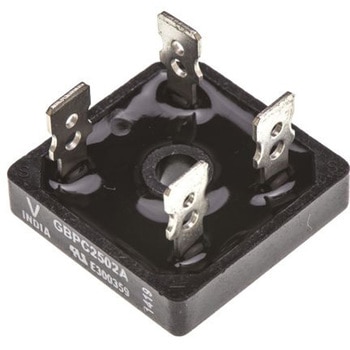 Vishay 整流用 ブリッジダイオード 単相 25A， 200V， 28.6 x 28.6 x 7.7mm， VS-GBPC2502A VISHAY