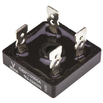 Vishay 整流用 ブリッジダイオード 単相 35A， 600V， 28.6 x 28.6 x 7.7mm， VS-GBPC3506A VISHAY