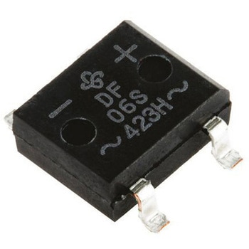 Vishay 整流用 ブリッジダイオード 単相 1A， 600V， 8.51 x 6.5 x 3.3mm， DF06S-E3/77 VISHAY
