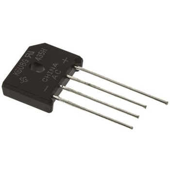 Vishay 整流用 ブリッジダイオード 単相 8A， 400V， 23.7 x 7.1 x 19.3mm， KBU8G-E4/51 VISHAY