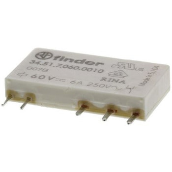 Finder パワーリレー 60V dc， 1c接点 基板実装タイプ FINDER