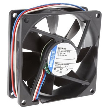 ebm-papst 軸流ファン 電源電圧：24 V dc， DC， 80 x 80 x 25mm， 8414N/2GL EBM PAPST
