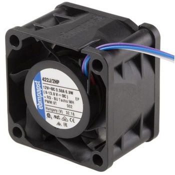 ebm-papst 軸流ファン 電源電圧：12 V dc， DC， 40 x 40 x 28mm， 422J/2HP EBM PAPST