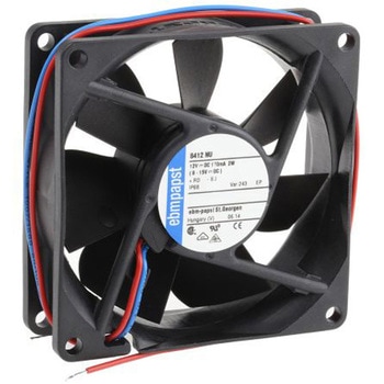 ebm-papst 軸流ファン 電源電圧：12 V dc， DC， 80 x 80 x 25mm， 8412NU EBM PAPST