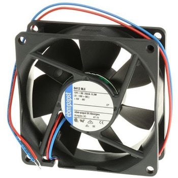 ebm-papst 軸流ファン 電源電圧：12 V dc， DC， 80 x 80 x 25mm， 8412NLE EBM PAPST