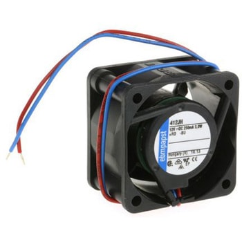ebm-papst 軸流ファン 電源電圧：12 V dc， DC， 40 x 40 x 25mm， 412JH EBM PAPST
