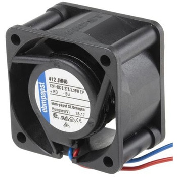 ebm-papst 軸流ファン 電源電圧：12 V dc， DC， 40 x 40 x 25mm， 412JHHU EBM PAPST