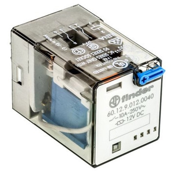 Finder パワーリレー 12V dc， 2c接点 プラグイン タイプ FINDER